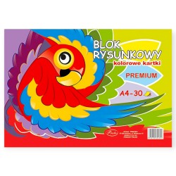 Blok szkolny RYSUNKOWY A4 KOLOROWY Protos 80g 30 kartek 15 kolorów do szkoły