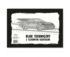Blok techniczny A4 CZARNY Protos 10 kartek papier do rysunku i malowania