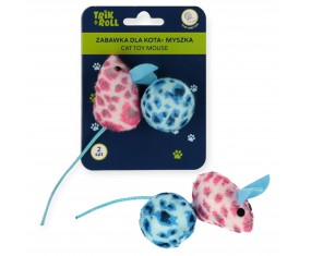 Myszka i grzechocząca piłeczka zabawki dla KOTA miękka pobudza instynkt łowiecki