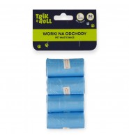 Worki na odchody dla psa 80 szt. 4 rolki wytrzymałe szczelne do dyspensera