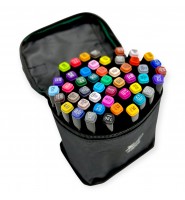 Markery FLAMASTRY PISAKI MAZAKI ALKOHOLOWE 48 KOLORÓW TORBA