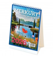 Kalendarz biurowy stojący MERKURY H5 na spirali TYGODNIOWY 2026