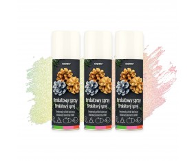 ZESTAW Spray brokatowy MULTICOLOR Arpex 3x100ml dekoracje ozdoby świąteczne