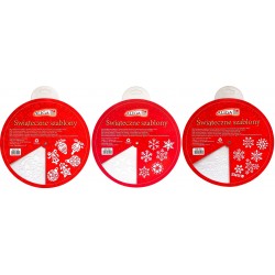 ZESTAW Szablon świąteczny + sztuczny śnieg Arpex 3x125ml dekoracje okien