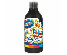Farba plakatowa szkolna Bambino 500 ml CZARNA w butelce