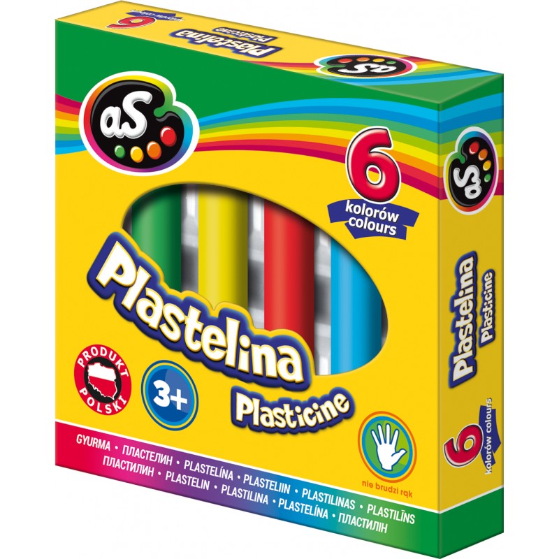 PLASTELINA SZKOLNA AS ASTRA 6 KOLORÓW
