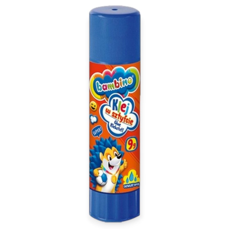 Klej w sztyfcie 9 g uniwersalny klej szkolny do papieru BAMBINO