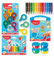 Zestaw MAPED Color'Peps PIERWSZE farby kredki świecowe 12 i 6 kolorów 1+ lat