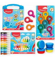 MAPED zestaw plastyczny dla dzieci 1+ PIERWSZE farby flamastry kredki 6 kolorów