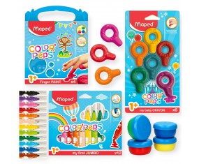 MAPED zestaw plastyczny dla dzieci 1+ PIERWSZE farby flamastry kredki 6 kolorów