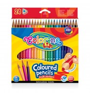 Kredki MIĘKKIE szkolne ołówkowe TRÓJKĄTNE 24 kolory COLORINO