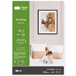 Blok do rysunku artystyczny ART A4 300g 15 arkuszy Happy Color