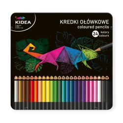 Zestaw PLASTYCZNY artystyczny KIDEA markery dwustronne, kredki, farby akrylowe 24 kolory