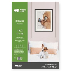 Blok do rysunku Happy Color ART A3 15 arkuszy papier 300g do szkiców