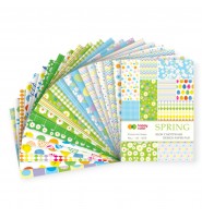 Blok z motywami WIOSENNYMI Spring A5 80g 20 arkuszy Happy Color papier kreatywny