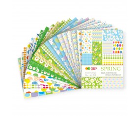 Blok z motywami WIOSENNYMI Spring A5 80g 20 arkuszy Happy Color papier kreatywny
