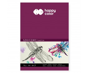 Szkicownik A4 80 kartek 70g Happy Color klejony papier do rysowania szkice WAŻKA