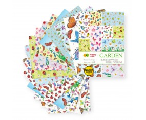 Blok z motywami Garden A4 80g 15 arkuszy Happy Color papier dekoracyjny
