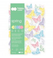 Blok Deco Spring A5 170g 20 arkuszy Happy Color papier kolorowy kreatywny