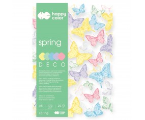 Blok Deco Spring A5 170g 20 arkuszy Happy Color papier kolorowy kreatywny