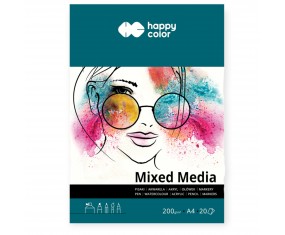 Blok malarski A4 200g 20 arkuszy Mixed Media Happy Color artystyczny