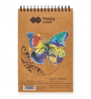 Szkicownik 135×205 mm 80 ark 70g spirala Happy Color z recyklingu szkice