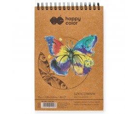 Szkicownik 135×205 mm 80 ark 70g spirala Happy Color z recyklingu szkice