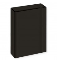 Teczka A4 z gumką Interdruk CZARNA TO Box szeroki grzbiet na dokumenty