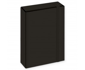 Teczka A4 z gumką Interdruk CZARNA TO Box szeroki grzbiet na dokumenty