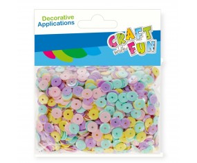 Cekiny pastelowe 42,5g Craft with Fun do dekoracji i decoupage