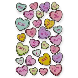 Naklejki SERCA serduszka 3w1 Craft with Fun 12 szt. mix do dekoracji i scrapbooking