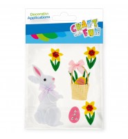 Naklejki piankowe ZAJĄCZEK 6 szt. Craft with Fun do dekoracji WIELKANOCNYCH