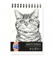 Blok szkicowy OXFORD szkicownik A5 90g 80 kartek SPIRALA biały papier