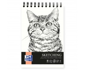 Blok szkicowy OXFORD szkicownik A5 90g 80 kartek SPIRALA biały papier