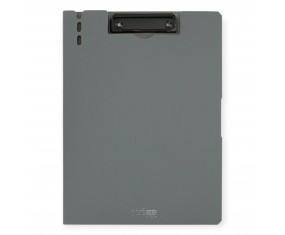 Deska z klipem zamykana CLIPBOARD Strigo A4 SZARA metalowy zacisk do biura szkoły