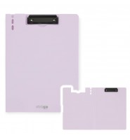 Deska z klipem zamykana CLIPBOARD Strigo A4 LILIOWA metalowy zacisk do biura szkoły