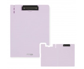 Deska z klipem zamykana CLIPBOARD Strigo A4 LILIOWA metalowy zacisk do biura szkoły