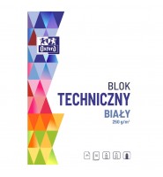Blok TECHNICZNY A4 250g 10 kartek OXFORD papier do rysunków szkiców