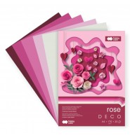 Blok kreatywny Happy Color A4 170g 20 ark. 5 kolorów różowych WALENTYNKOWY