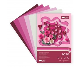 Blok kreatywny Happy Color A4 170g 20 ark. 5 kolorów różowych WALENTYNKOWY