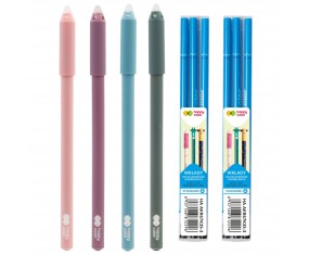 Zestaw DŁUGOPIS WYMAZYWALNY ŚCIERALNY  4 SZTUKI MORANDI 2 opakowania wkładów