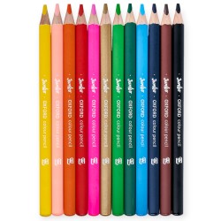 Kredki ołówkowe OXFORD Kids Jumbo GRUBE 12 kolorów trójkątne dla dzieci