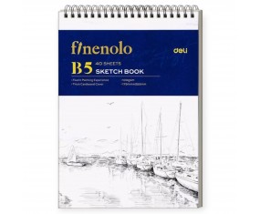 Szkicownik Deli Finenolo B5 na SPIRALI 40 kartek papier do SZKICÓW