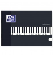 Zeszyt do nut OXFORD A5 16 kartek pięciolinia MUZYKA soft touch