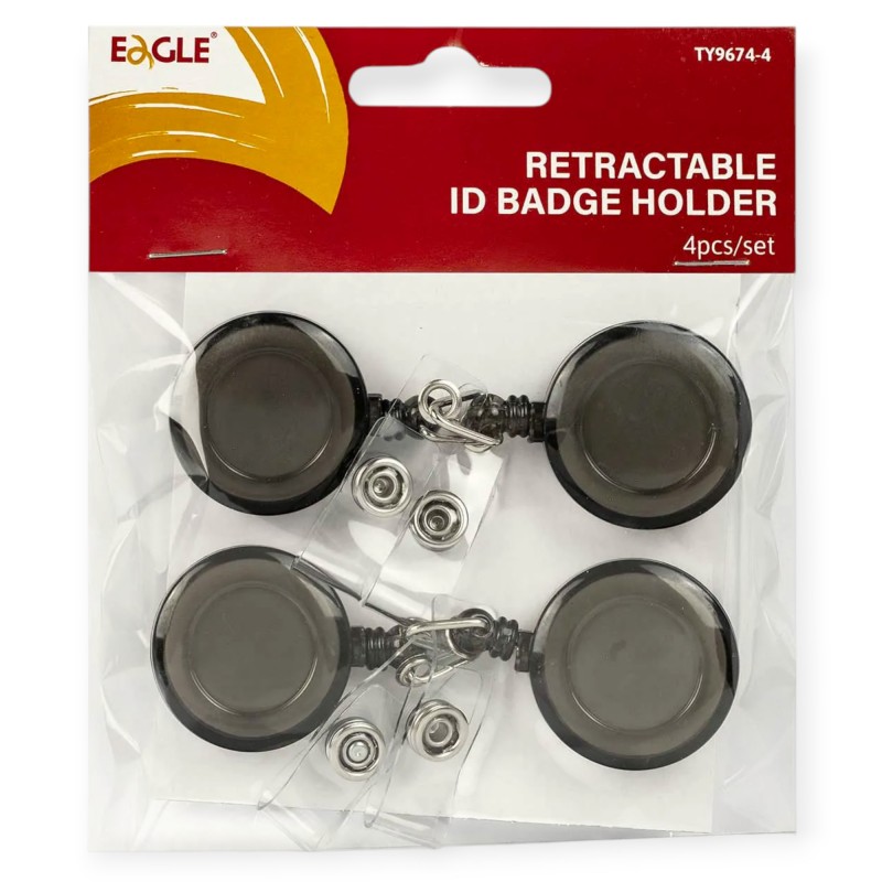 Uchwyt zwijany EAGLE TY9674-4 do identyfikatora 4 szt. linka 72 cm klips