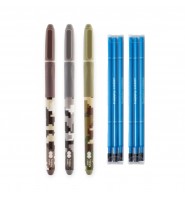 Zestaw długopisów WYMZAYWALNYCH 3 sztuki MORO z 2 opakowaniami wkładów