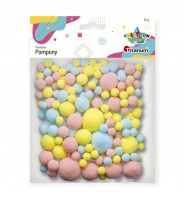 Pompony dekoracyjne kreatywne Titanum Craft Fun 15 g PASTELOWY mix