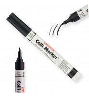 Marker permanentny WODOODPORNY Herlitz Colli-Marker CZARNY okrągły 1-4 mm