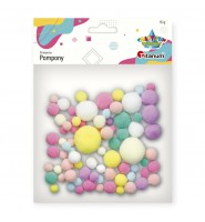Pompony dekoracyjne kreatywne Titanum mix kolorów PASTELOWE 15 g Craft-Fun