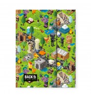 Teczka szkolna z gumką A4 BackUP GRA PIXEL GAME dla chłopca
